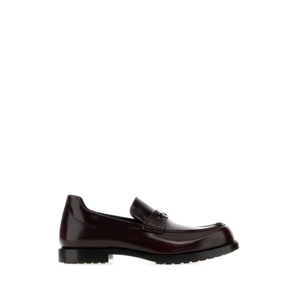 Balenciaga Men Dark Brown Leather Comfy Sneakers